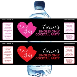 Love Bites Anti-Valentine's Water Bottle Label