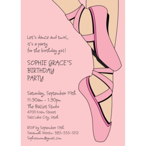 Prima Ballerina Ballet Theme Invitation