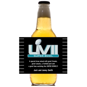 2023 Super Bowl 57 Theme Bottle Label, Beer