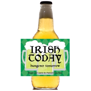St. Patrick's Day Green Beer Theme Beer Bottle Label