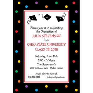 Graduation Dots Invitation