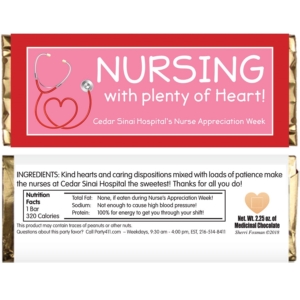 Nursing With Heart Appreciation Candy Bar Wrapper