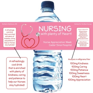 Nursing With Heart Appreciation Water Bottle Label