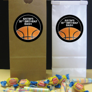 Basketball Party Theme Favor Bag