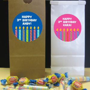 Birthday Candles Theme Favor Bags