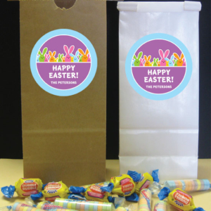 Colorful Easter Bunnies Theme Favor Bags