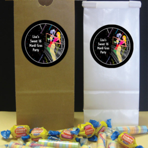 A Mardi Gras Balcony Theme Party Favor Bag