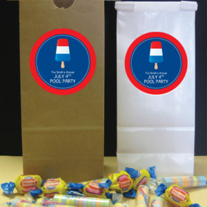 Patriotic Popsicle Theme Favor Bag