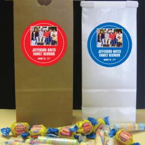 A Custom Family Reunion Photo Favor Bag