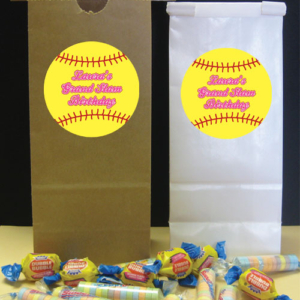 Softball Theme Favor Bag