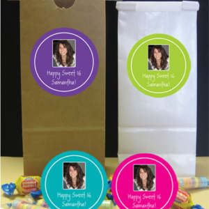 A Custom Sweet 16 Photo Party Favor Bag