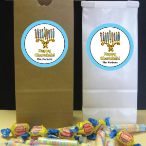 Chanukah Menorah Theme Party Favor Bag