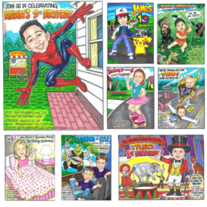 Birthday Custom Caricature, Kids
