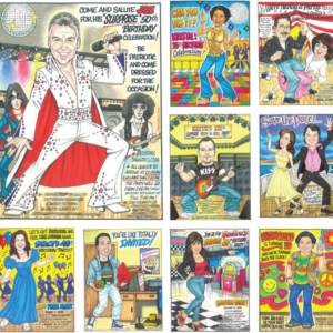 Decades and Music Custom Caricature