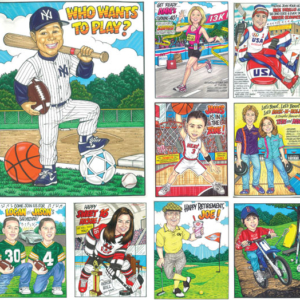 Sports Theme Custom Caricature