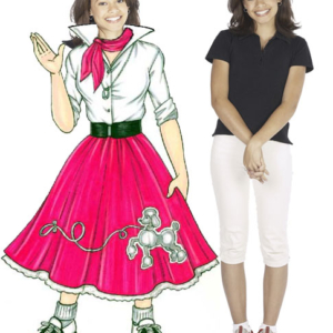 50s Poodle Skirt Female Cutout