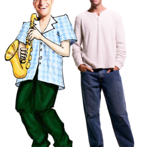 Jazz Player Theme Cutout, Caucasian
