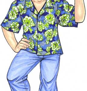Luau Cutout, Teen Boy