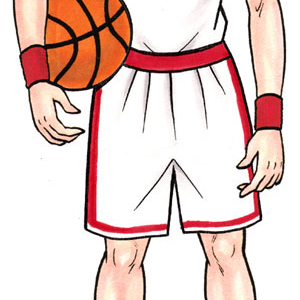 Basketball Player Female Cutout