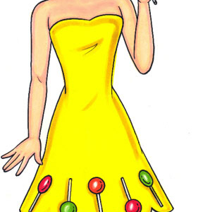 Candyland Lolly With Princess Face Cutout