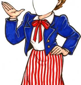American Patriotic Cutout, Female