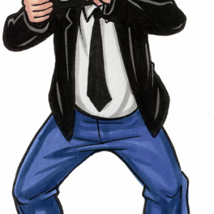 Paparazzi photographer lifesize cutout