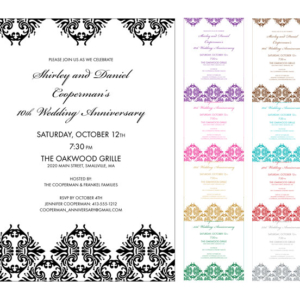 Classic Damask Invitation