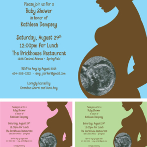 Baby Photo Ultrasound Shower Invitation