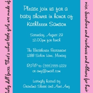 Baby Girl Shower Invitation