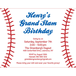 Baseball Party Invitation