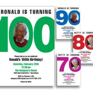 Birthday Photo Milestone Invitation