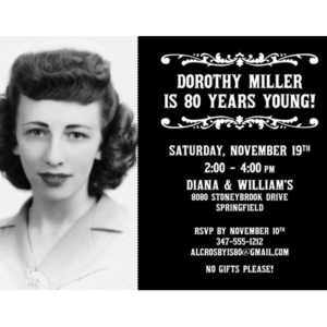 A Vintage Birthday Milestone Photo Invitation