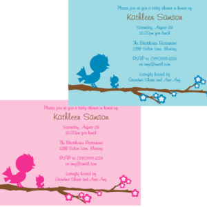 Baby Bird Baby Shower Invitation