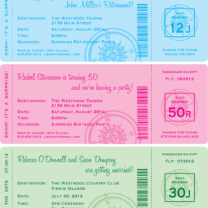 Boarding Pass Save The Date