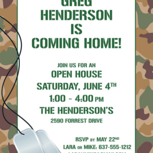 Camouflage Invitation