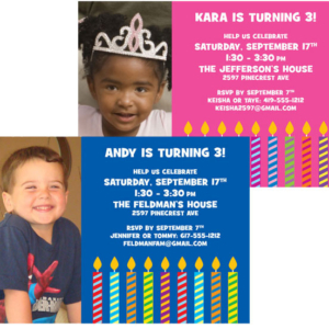Birthday Candles Photo Invitation