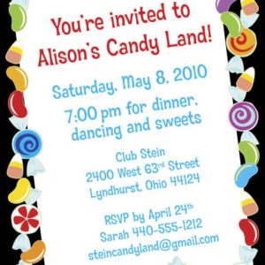 Candy Party Invitation