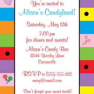 Candyland Invitation