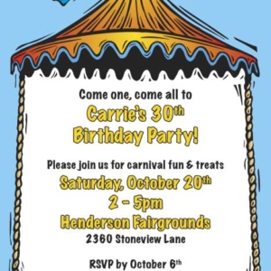 Carnival Theme Invitation