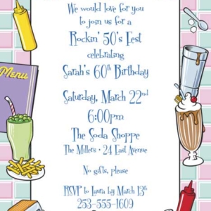 50s Diner Invitation