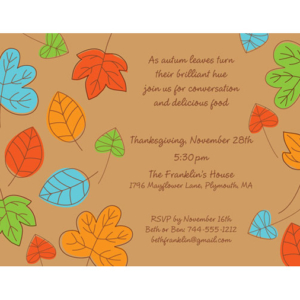 Falling Leaves Invitation