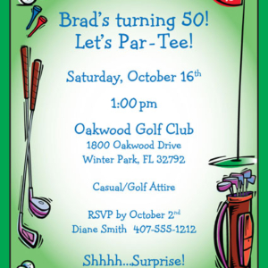 Golf Party Invitation
