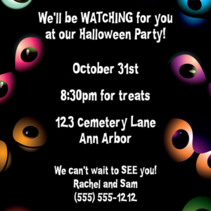 Halloween Eyes Invitation