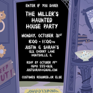 Halloween Haunted House Invitation