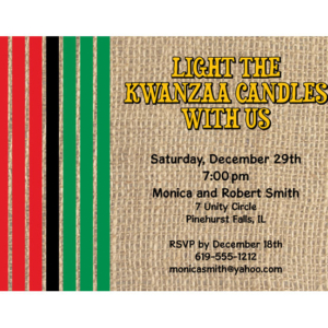Kwanzaa Party Invitation