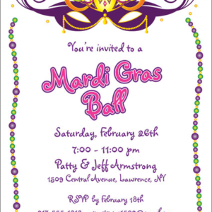 Mardi Gras Ball Invitation