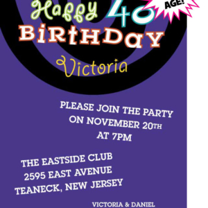 Birthday Swirl Invitation