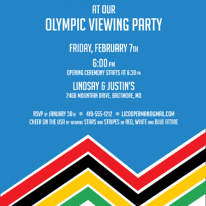 Winter Olympics Invitation