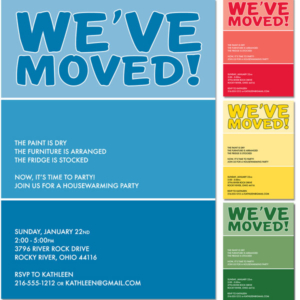 Housewarming Paint Swatch Invitation