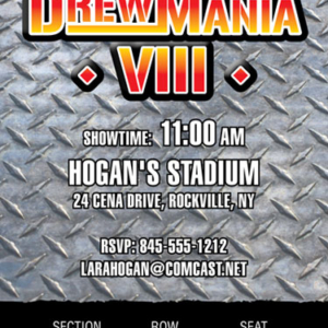 Wrestling Backstage Pass Invitation